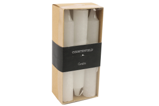 Kaars Vela Wit Countryfield 6st ø2x14cm 781118
