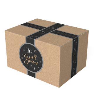 Kerstpakketdoos Big Suprise Kraft voorzijde