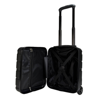 Kleine trolley handbagage 24L Zwart binnenkant