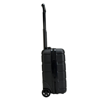 Kleine trolley handbagage 24L Zwart zijkant