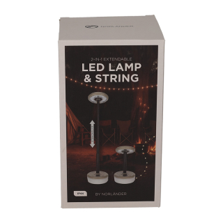 Norlander 2 in 1 Uitschuifbare LED Lamp Slinger Taupe 29078 13