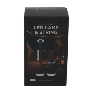 Norlander 2 in 1 Uitschuifbare LED Lamp Slinger Zwart 29077 6
