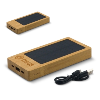 Powerbank bamboe met zonnecellen 8000 mAh 10 LT91276 1