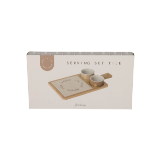 Serveerset schaaltjes en tegel Mood for Food 25292