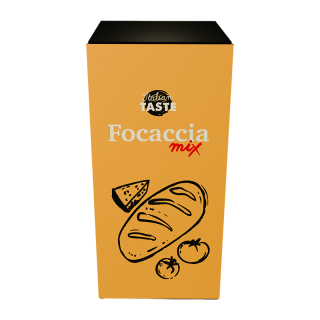 Taste the world Mix voor Focaccia in papieren bakvorm 10181 Taste the world Mix voor Focaccia in papieren bakvorm 10181
