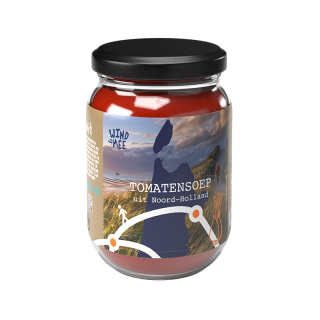 Wind mee Tomaat courgettesoep veggie in pot 9572